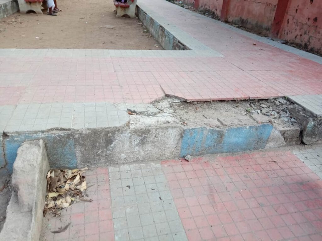 broken pavement