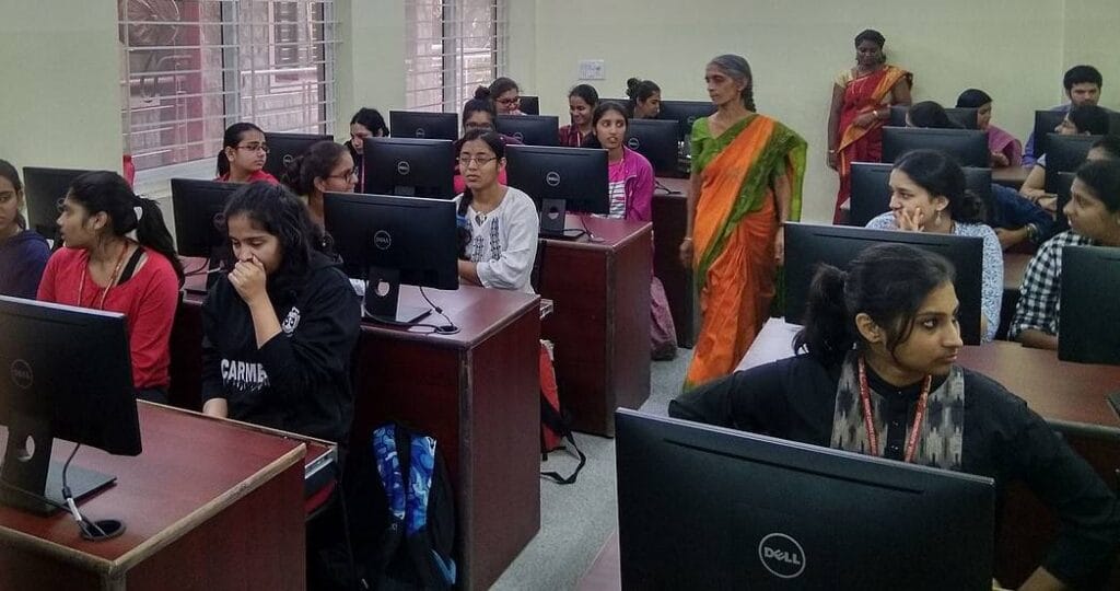 College students in a classroom 