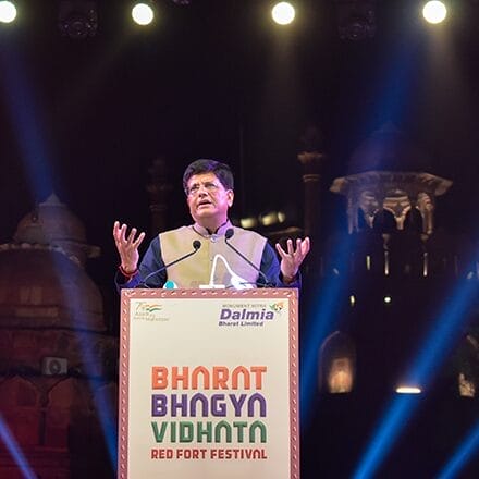 Piyush Goyal making a speech