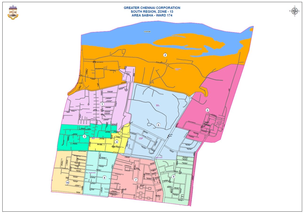 Ward 174 map Chennai