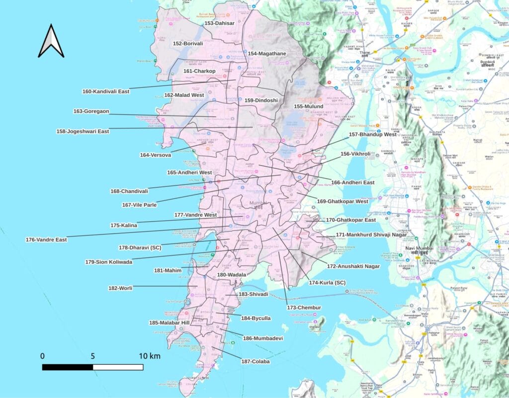 assembly map of Mumbai