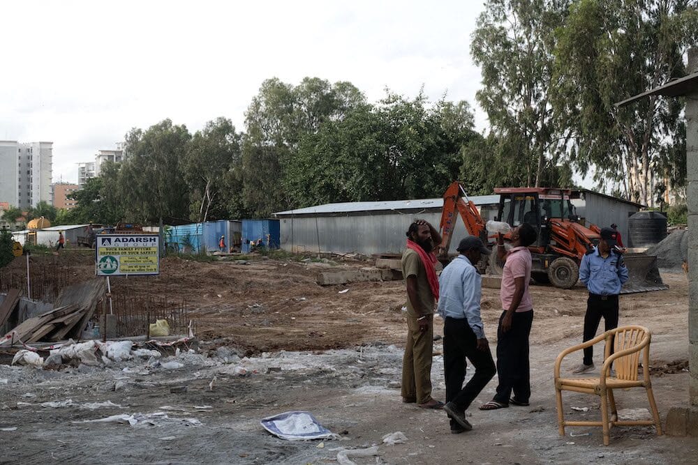 workers on the construction site