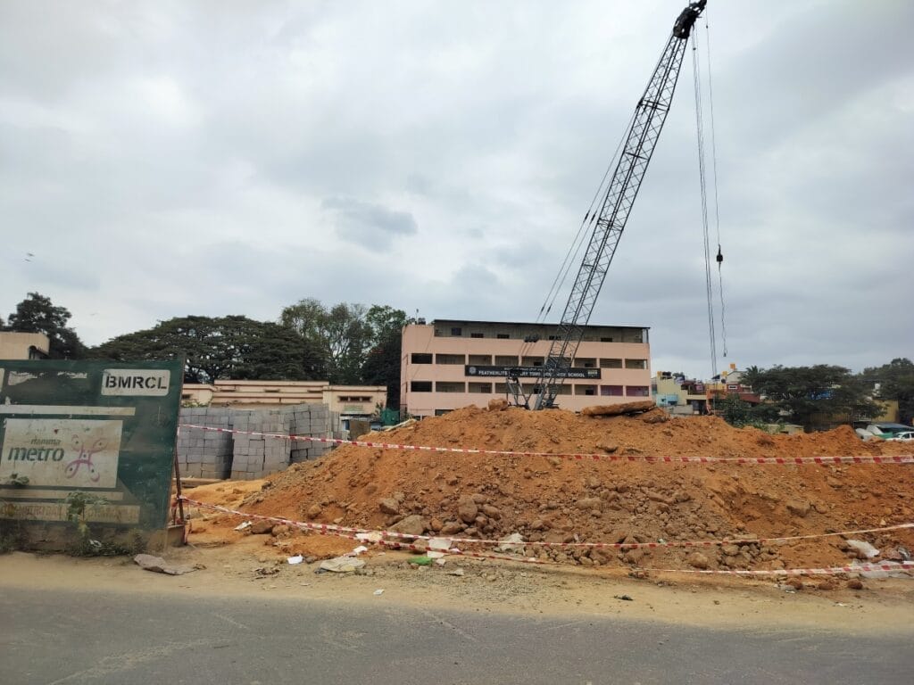 Construction waste dumped without cover