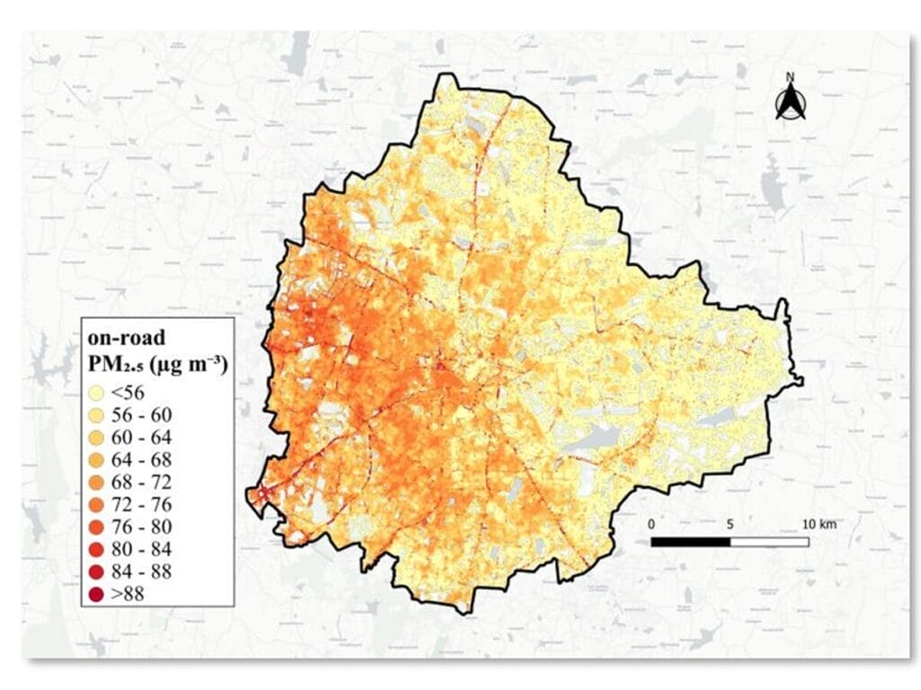 PM2.5 pollution map