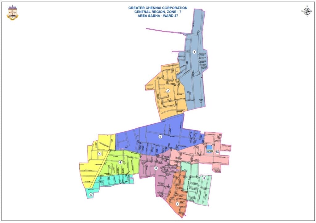 Ward 87 map Chennai