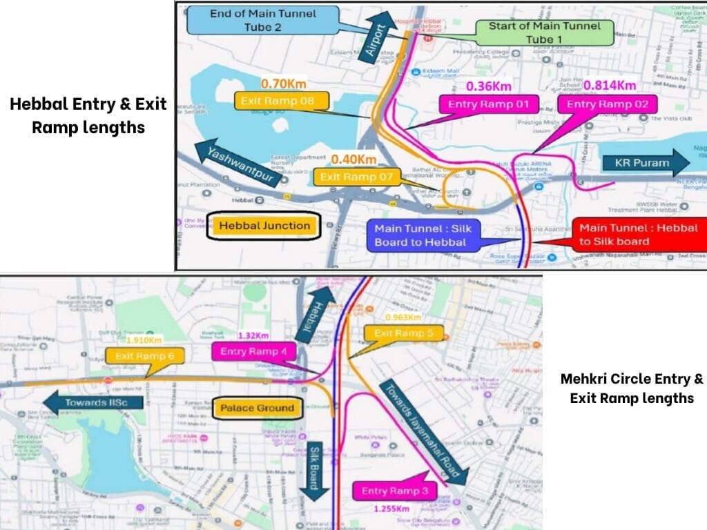 Map of entry and exit ramp 