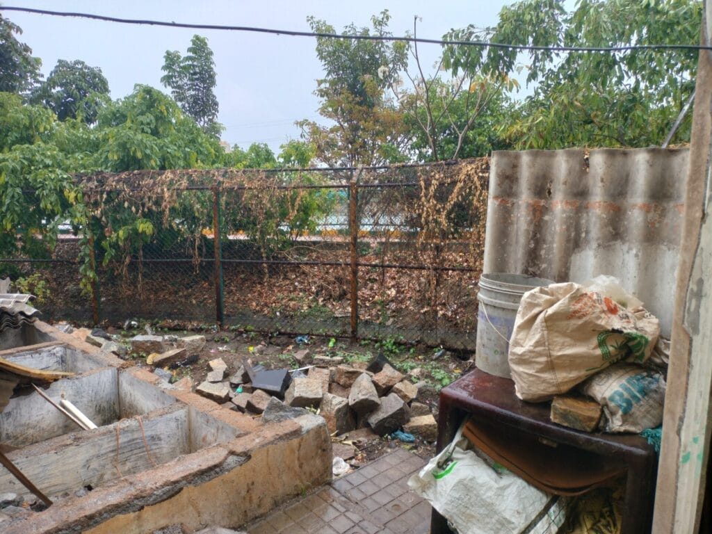 slum next to drain