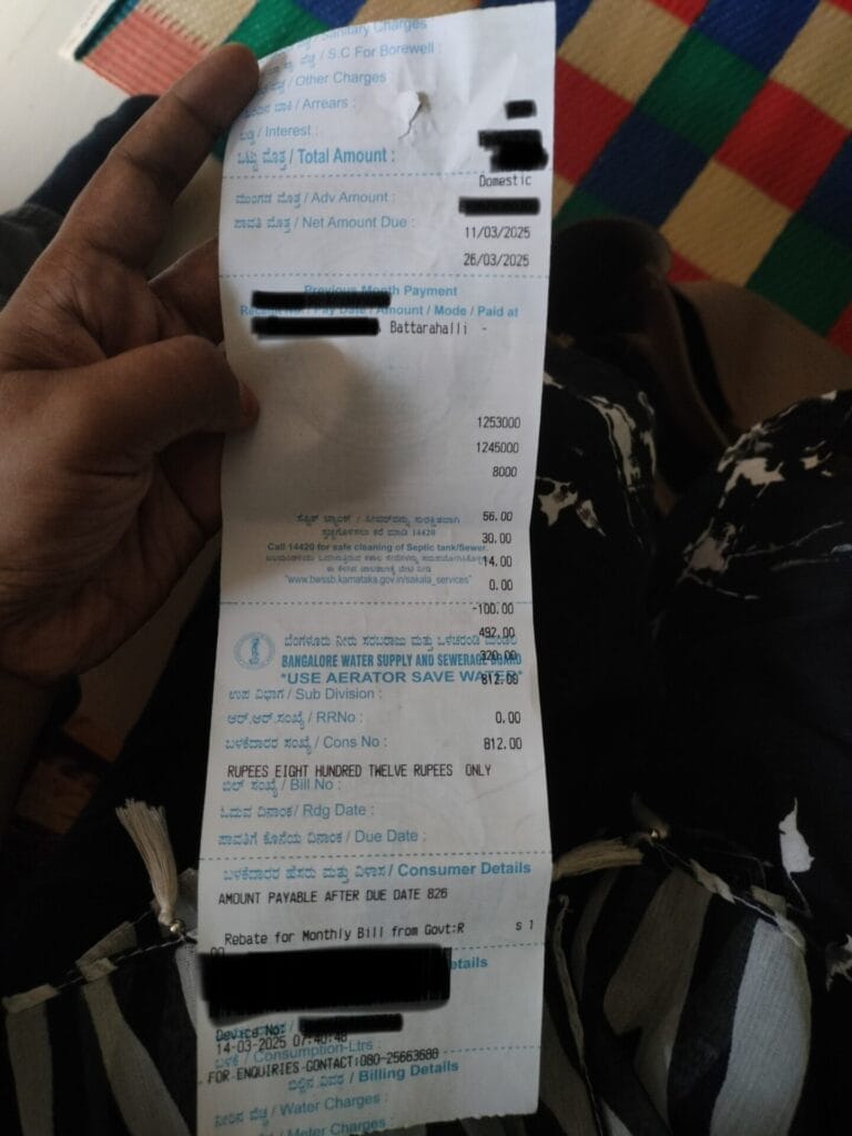 water bill