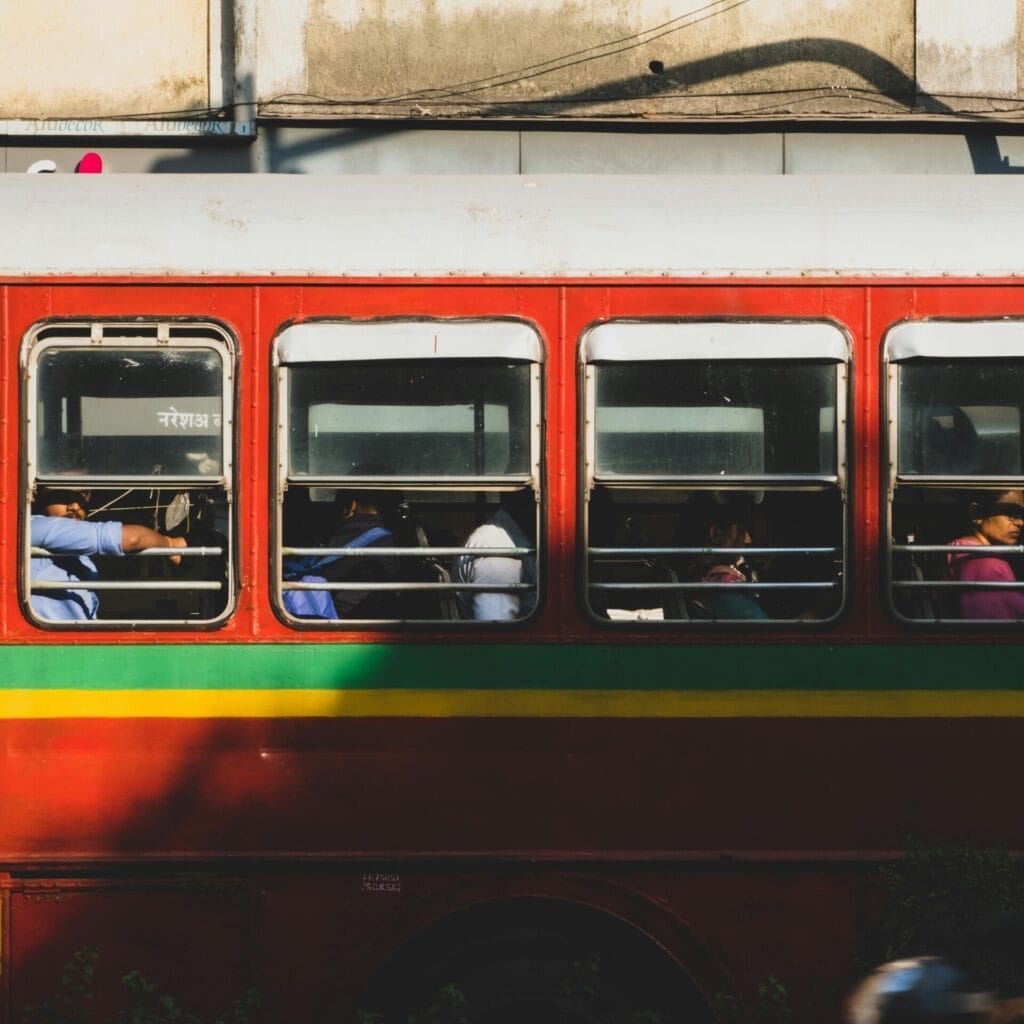 People in a BEST bus