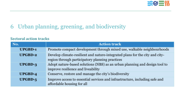 Urban planning, greening and biodiversity