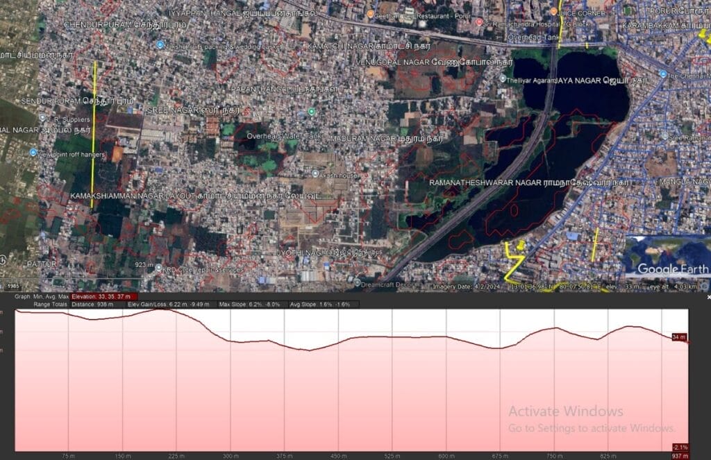 map of Porur Lake west side