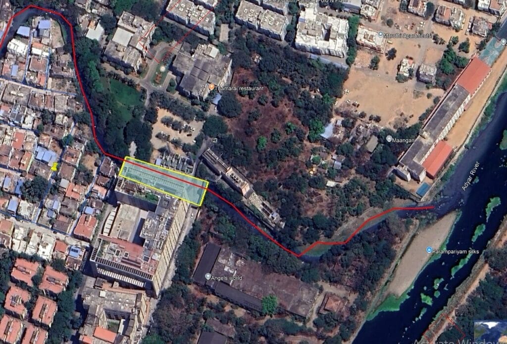 map showing MIOT hospital